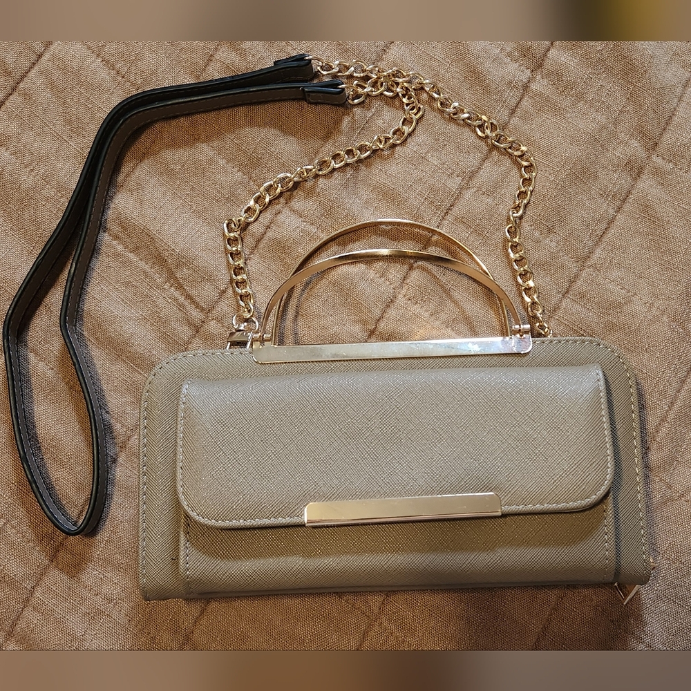 [2/$10] Small Clutch Crossbody Bag with Gold Hardware